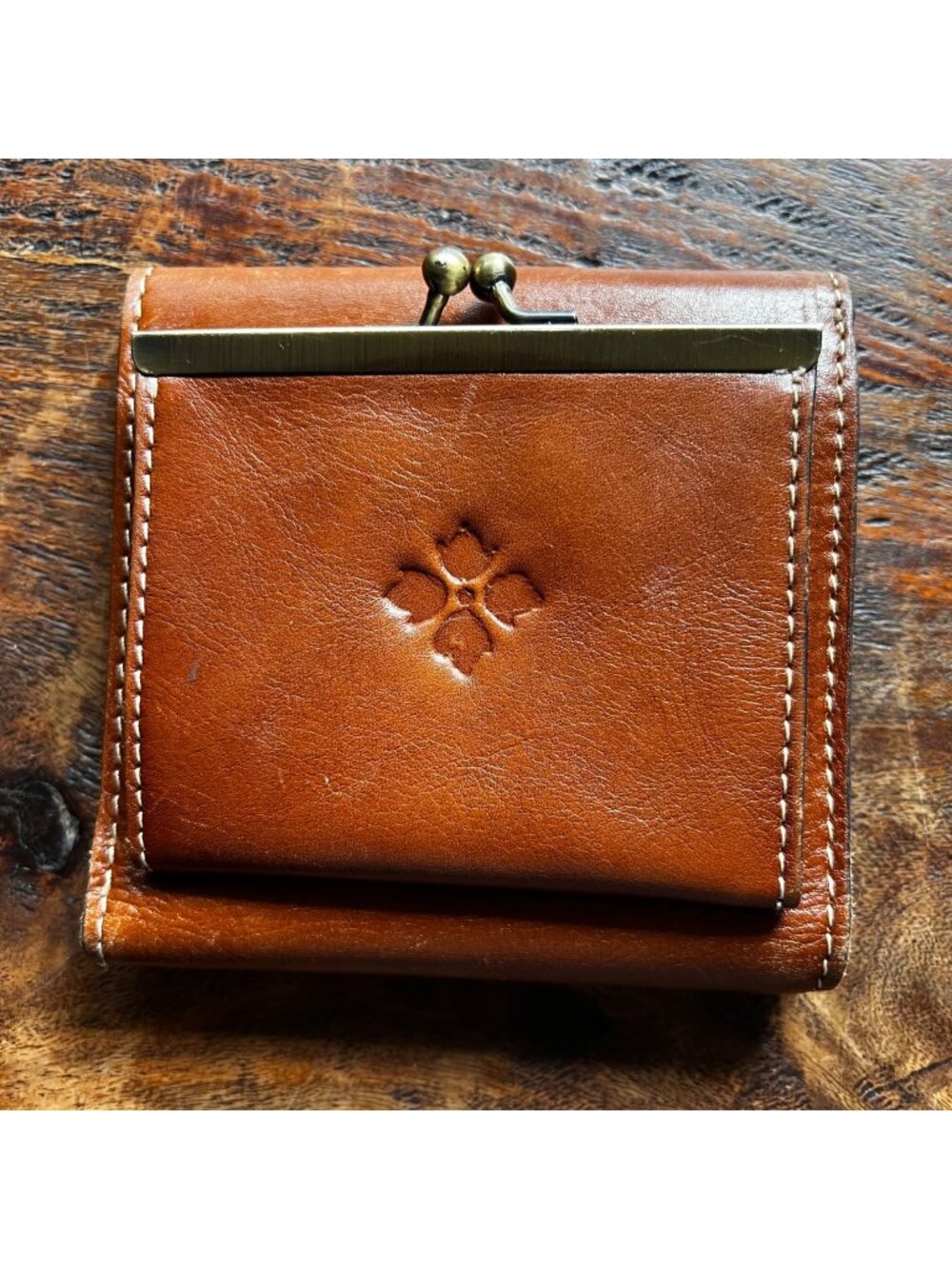 Patricia Nash Reiti Cognac Italian Leather Wallet